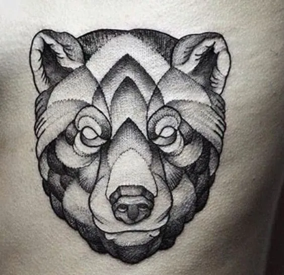 Abstract Bear Tattoo