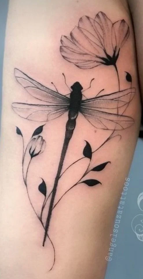 Abstract Dragonfly Tattoos