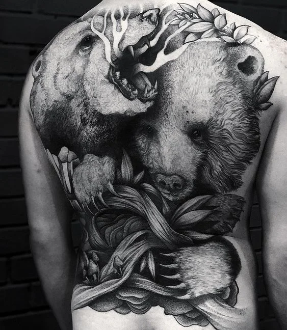 Back Bear Tattoo