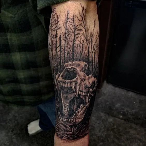 Bear Skull Tattoo