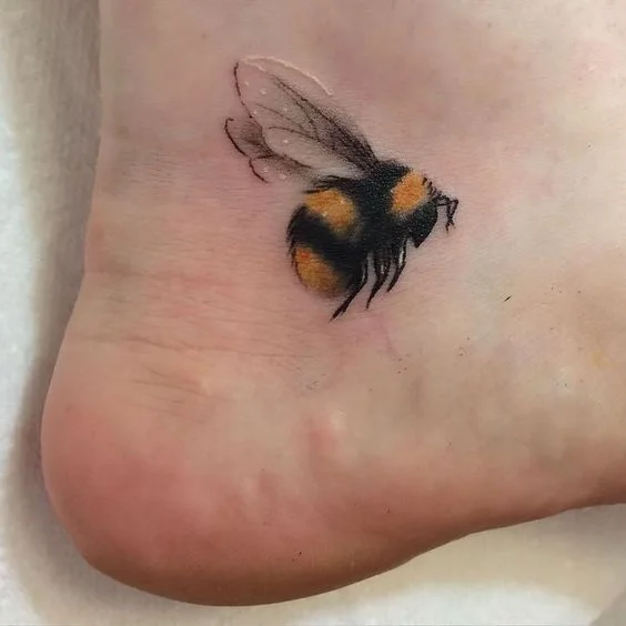 Small Bumble Bee Tattoo