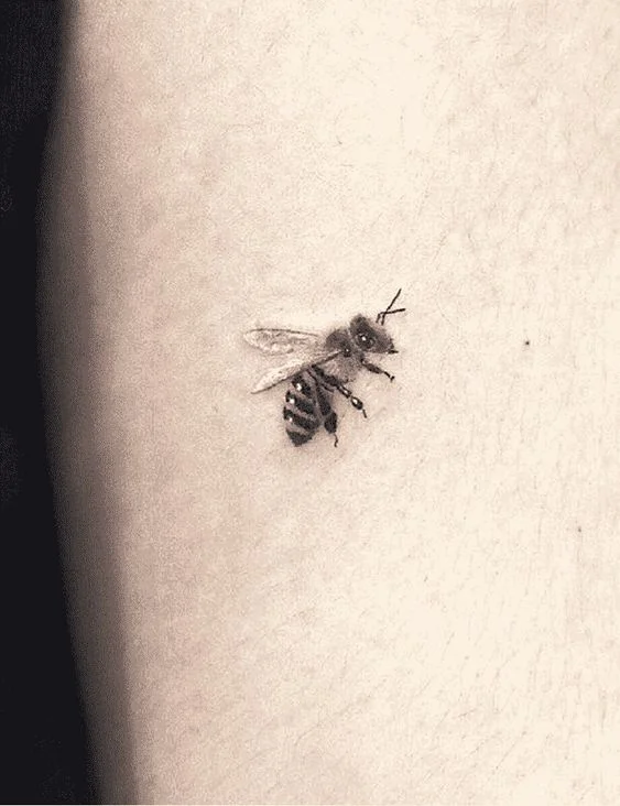 Dainty Bee Tattoo Designs