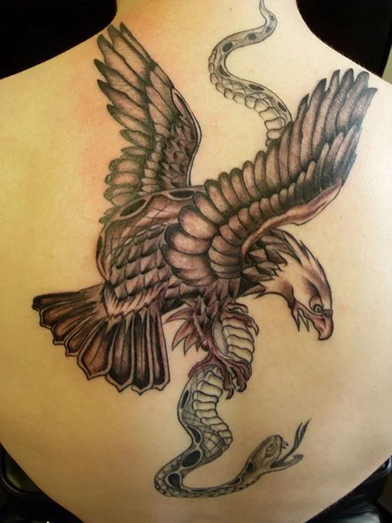 Eagle with Snake Tattoo