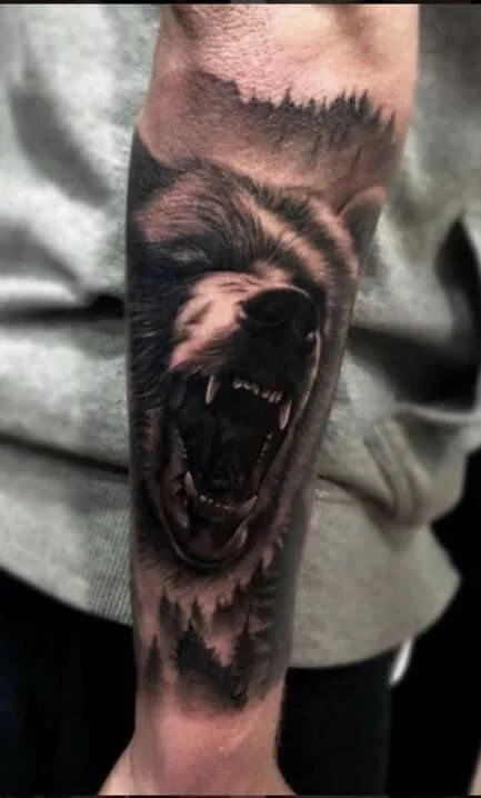 Forearm Bear Tattoo