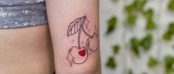 Heart Cherry Tattoo