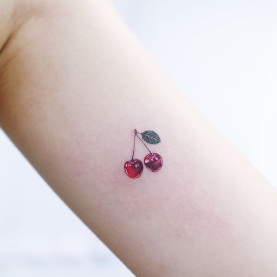 Minimalist Cherry tatto