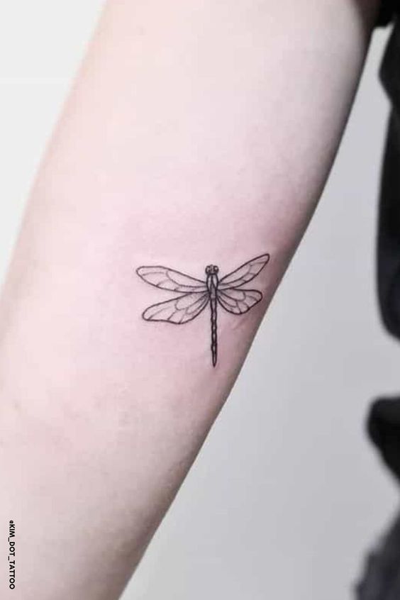 Minimalist Dragonfly Tattoos