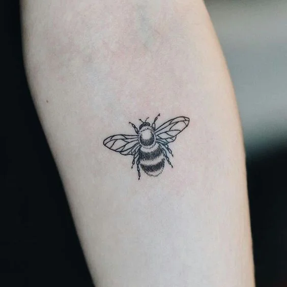 Small Bumble Bee Tattoo