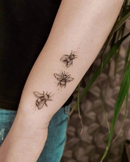 Vintage Bee Tattoo Designs